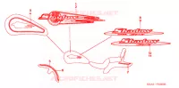 EMBLEEM/STREEP  voor Honda VT 1100 SHADOW SPIRIT 2001