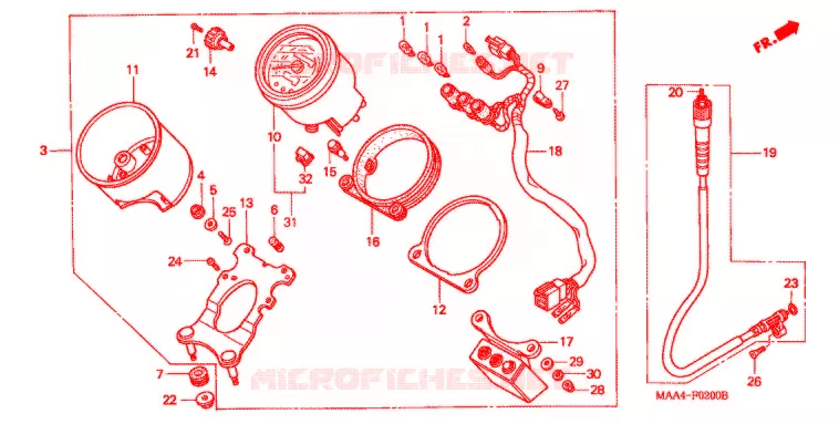 COMBINATIEMETER Honda MOTO 1100 SHADOW 2003  VT1100C3