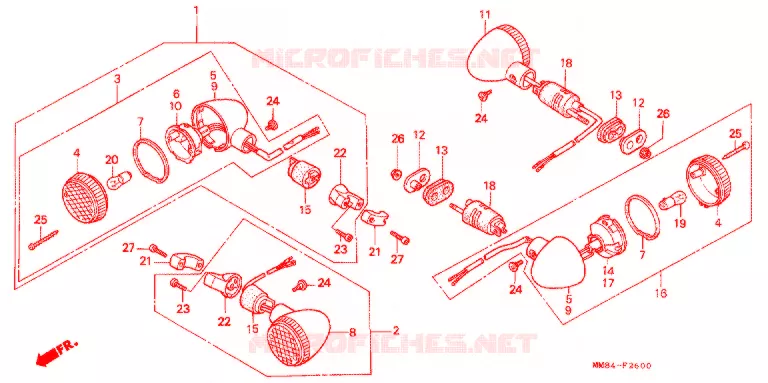 KNIPPERLICHT(2) Honda MOTO 1100 SHADOW 1989  VT1100CK