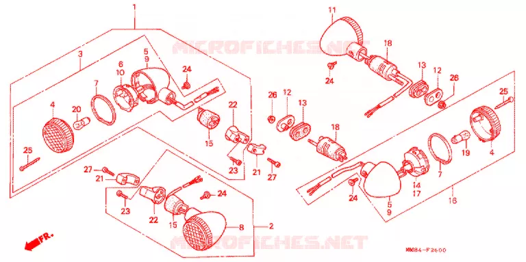 KNIPPERLICHT(2) Honda MOTO 1100 SHADOW 1990  VT1100CL