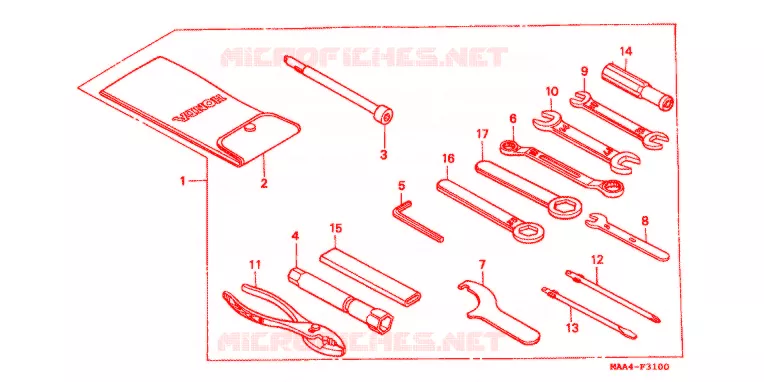 GEREEDSCHAP/ACCUVAK Honda MOTO 1100 SHADOW 2000  VT1100CY