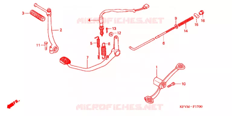 PEDAAL/KICKSTARTER ARM Honda MOTO 100 C100 2010  C100A_MA