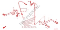 HOOFD STANDAARD/REMPEDAAL voor Honda CB 1000 R ABS RED 2014