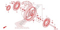 VOOR WIEL voor Honda CB 1000 R ABS RED 2014