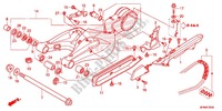 ZWAAI ARM/KETTINGKAST voor Honda CB 1000 R ABS RED 2014