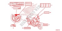 WAARSCHUWINGSLABEL(1) voor Honda CB 1000 R 2012