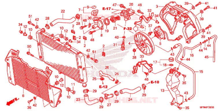 RADIATOR Honda MOTO 1000 CB 2012  CB1000RC