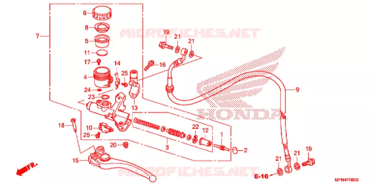 VOORREM HOOFDCILINDER Honda MOTO 1000 CB 2012  CB1000RC
