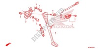 HOOFD STANDAARD/REMPEDAAL voor Honda CB 1000 R 2013