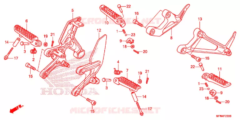 OPSTAP/KICKARM/ WISSEL PEDAAL Honda MOTO 1000 CB 2013  CB1000RD