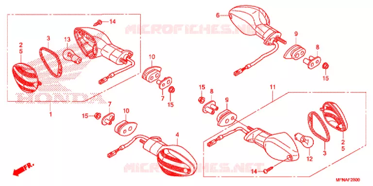 KNIPPERLICHT(2) Honda MOTO 1000 CB 2015  CB1000RF