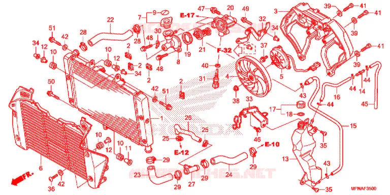 RADIATOR Honda MOTO 1000 CB 2016  CB1000RG