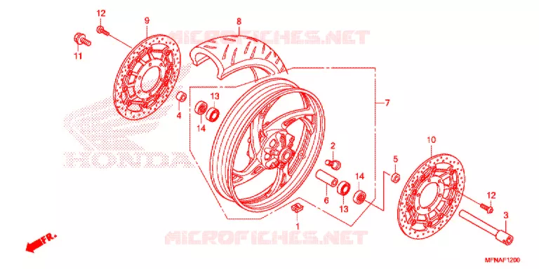 VOOR WIEL Honda MOTO 1000 CB 2016  CB1000RG