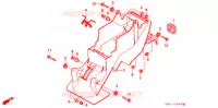 ACHTER STROOMLIJNKAP voor Honda CBR 250 RR Without speed warning light 1994