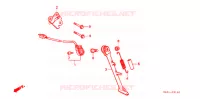 HOOFD STANDAARD/REMPEDAAL voor Honda CBR 250 RR Without speed warning light 1994