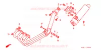 UITLAATDEMPER(2) voor Honda CBR 250 RR Without speed warning light 1994