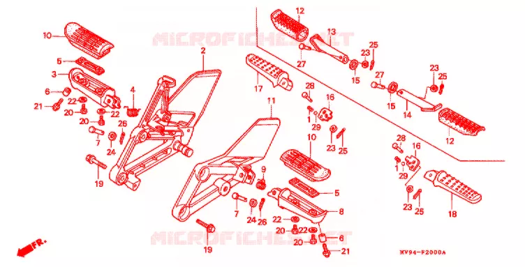 OPSTAP/KICKARM/ WISSEL PEDAAL Honda MOTO 600 CBR 1992  CBR600F2N
