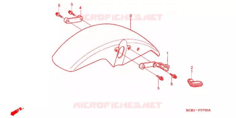 VOORSPATBORD Honda MOTO 250 MAGNA 2001  VT250C1