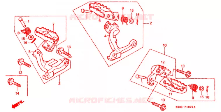 OPSTAP/KICKARM/ WISSEL PEDAAL Honda MOTO 200 XR 1991  XR200RM