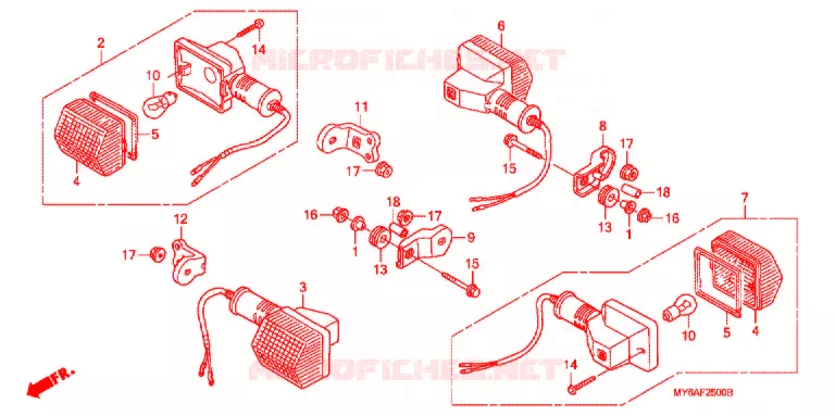 KNIPPERLICHT(2) Honda MOTO 650 XR 2002  XR650L2