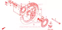 ACHTER WIEL voor Honda XR 650 L 1996