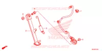 HOOFD STANDAARD/REMPEDAAL voor Honda CB 500 X ABS BLACK 2015