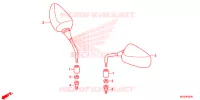 SPIEGEL voor Honda CB 500 X ABS WHITE 2015