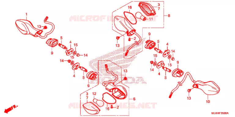 KNIPPERLICHT(2) Honda MOTO 500 CB 2016  CB500XG