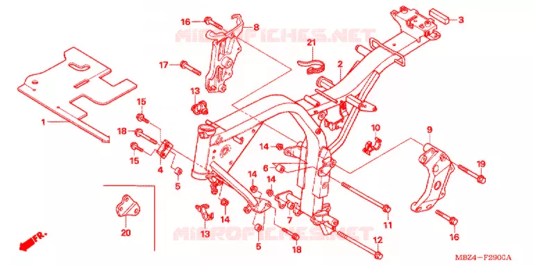 FRAME CHASSIS Honda MOTO 600 HORNET 2006  CB600F6_A