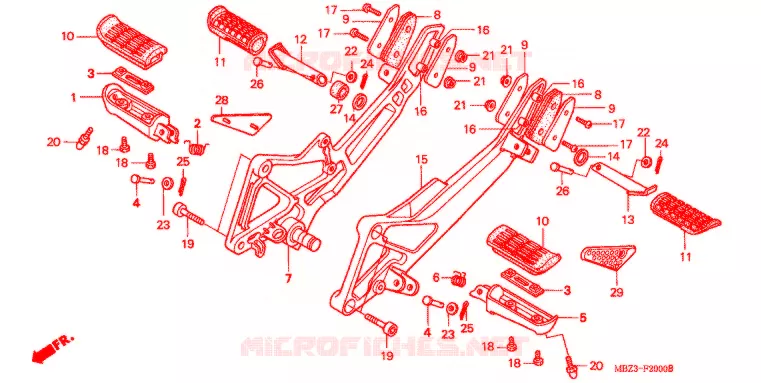 OPSTAP/KICKARM/ WISSEL PEDAAL Honda MOTO 600 HORNET 1998  CB600FW
