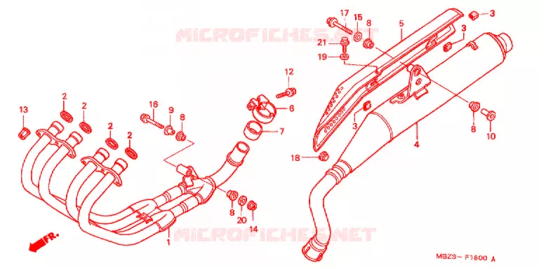 UITLAATDEMPER(2) Honda MOTO 600 HORNET 1998  CB600FW