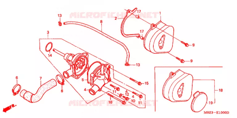 WATERPOMP Honda MOTO 600 HORNET 1998  CB600FW