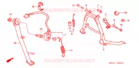 HOOFD STANDAARD/REMPEDAAL voor Honda CB 750 BLACK 2004