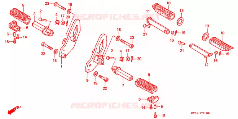 OPSTAP/KICKARM/ WISSEL PEDAAL Honda MOTO 750 CB 2002  CB750L1