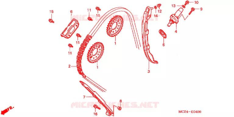 NOK KETTING/SPANNER Honda MOTO 900 HORNET 2002  CB900F2