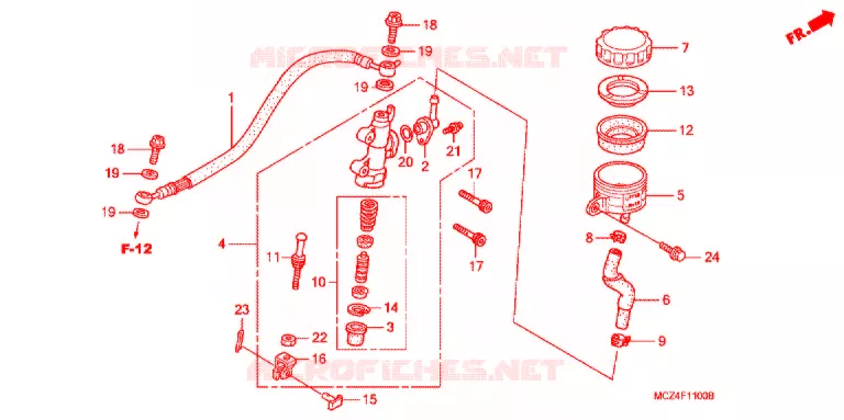REMPOMP ACHTER Honda MOTO 900 HORNET 2002  CB900F2