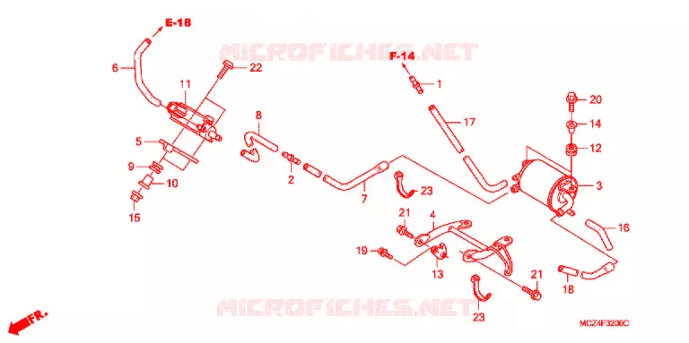VERDAMPING BUS Honda MOTO 900 HORNET 2002  CB900F2
