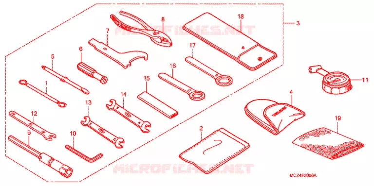 GEREEDSCHAP/ACCUVAK Honda MOTO 900 HORNET 2003  CB900F3_A