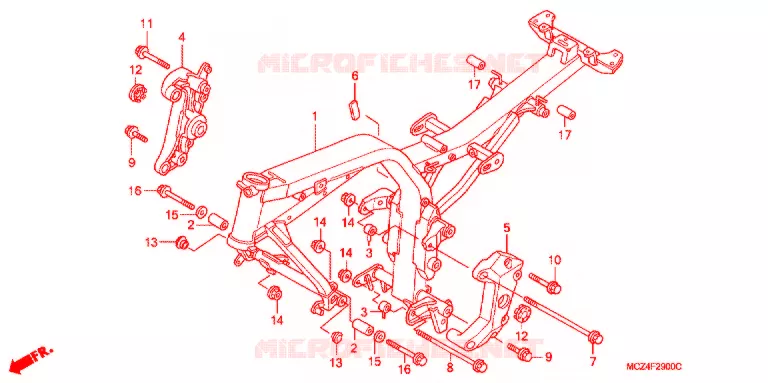 FRAME CHASSIS Honda MOTO 900 HORNET 2005  CB900F5_A