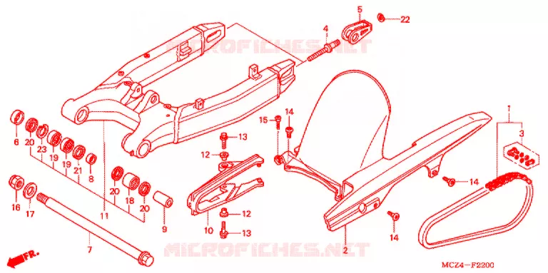 ZWAAI-ARM/KETTINGKAST Honda MOTO 900 HORNET 2005  CB900F5_A