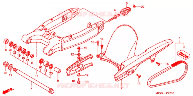 ZWAAI-ARM/KETTINGKAST Honda MOTO 900 HORNET 2006  CB900F6_A