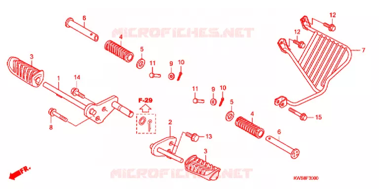 OPSTAP/KICKARM/ WISSEL PEDAAL Honda MOTO 110 CB 2015  CBF110ME