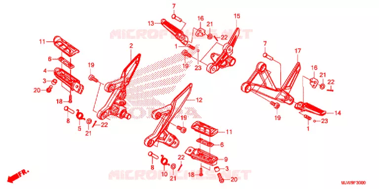 OPSTAP/KICKARM/ WISSEL PEDAAL Honda MOTO 500 CB 2016  CB500FG