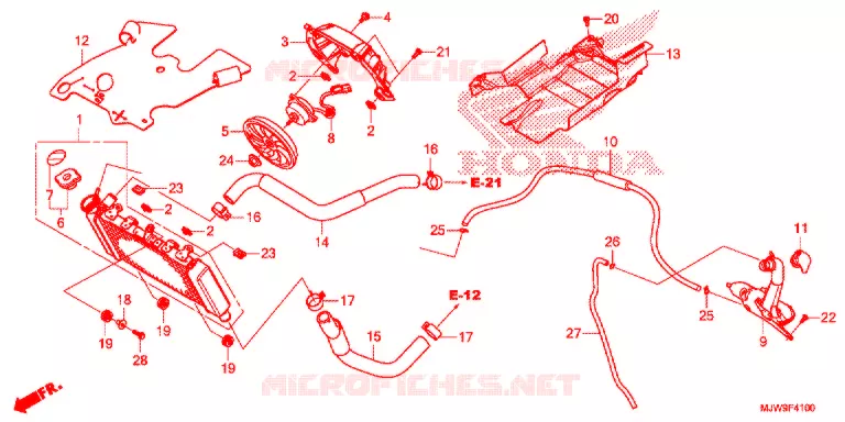 RADIATOR Honda MOTO 500 CB 2016  CB500FG