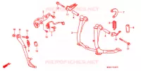 HOOFD STANDAARD/REMPEDAAL voor Honda HURRICANE 1000 CBR 1990