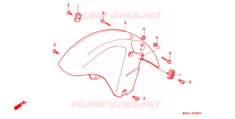 VOORSPATBORD Honda MOTO 1000 CBR 1991  CBR1000FM