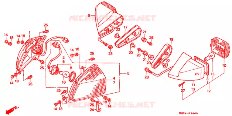 KNIPPERLICHT(2) Honda MOTO 1000 CBR 1992  CBR1000FM