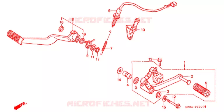 PEDAAL Honda MOTO 1000 CBR 1993  CBR1000FP