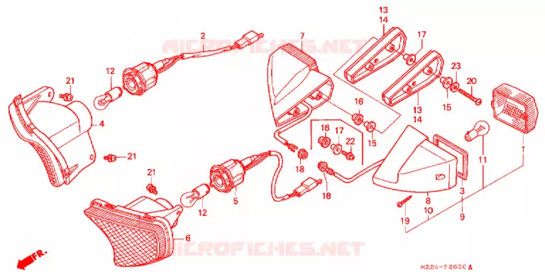 KNIPPERLICHT(2) Honda MOTO 1000 CBR 1993  CBR1000FP