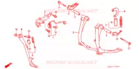 HOOFD STANDAARD/REMPEDAAL voor Honda CBR 1000 F 1994